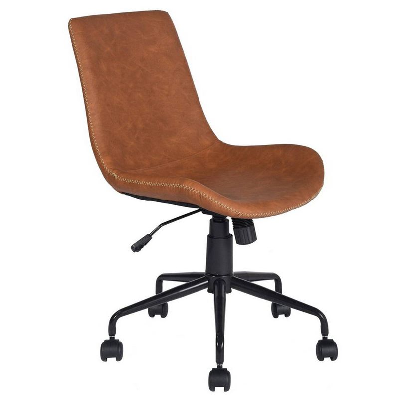 NOVAHUS - Silla De Oficina Diseño Pu Altura Regulable - Café