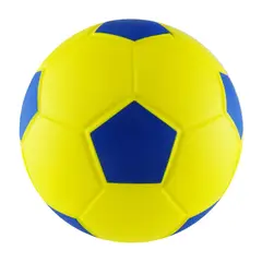 UK TIME - BALON ESPONJA PU. FUTBOL 8" AMARILLO-AZUL