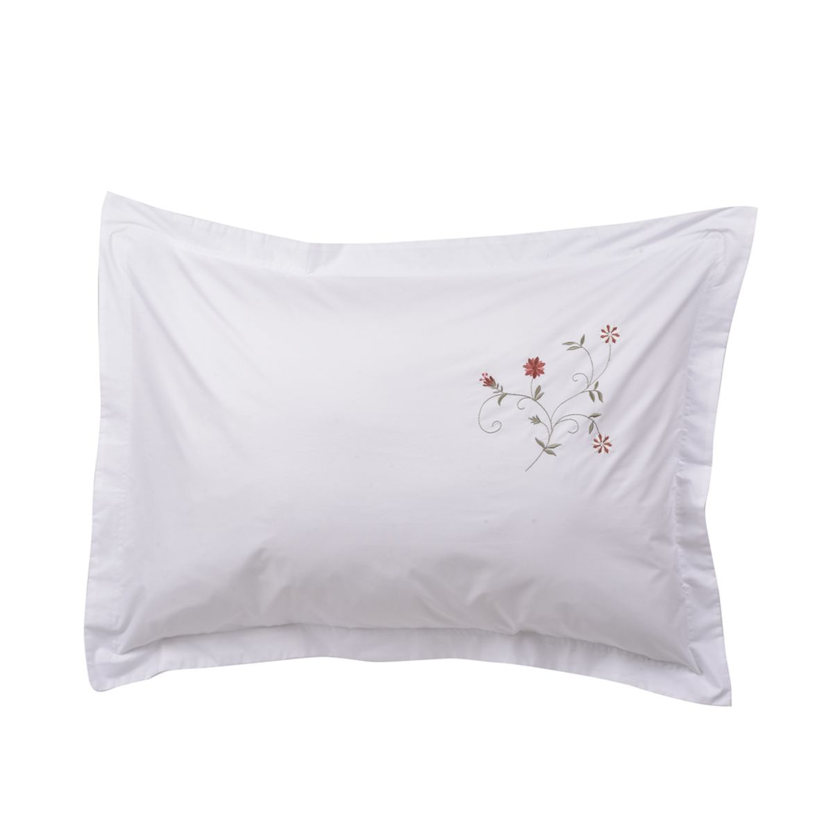 NINA HERRERA - Set Fundas Bordada Florencia Rosa 220 Hilos 50x70cm