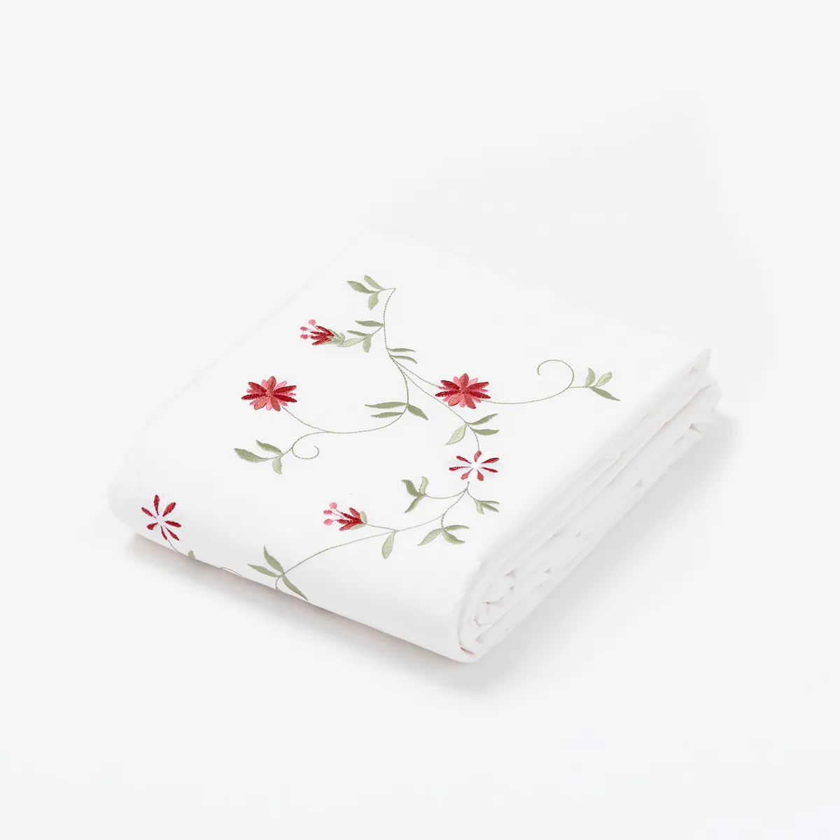 NINA HERRERA - Cubreplumón Bordado Florencia Rosa 220 Hilos Super King