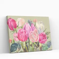 GENERICO - Pintura por números 25x35cm en bastidor Ramo de flores - Painting by number