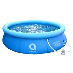 AVENLI - Piscina Inflable con Filtro 3618L 76x300cm Celeste