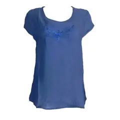 EVERSO - Pack6 Polera Mujer Manga Corta Mujer Blusa Tipo Lino Bordada