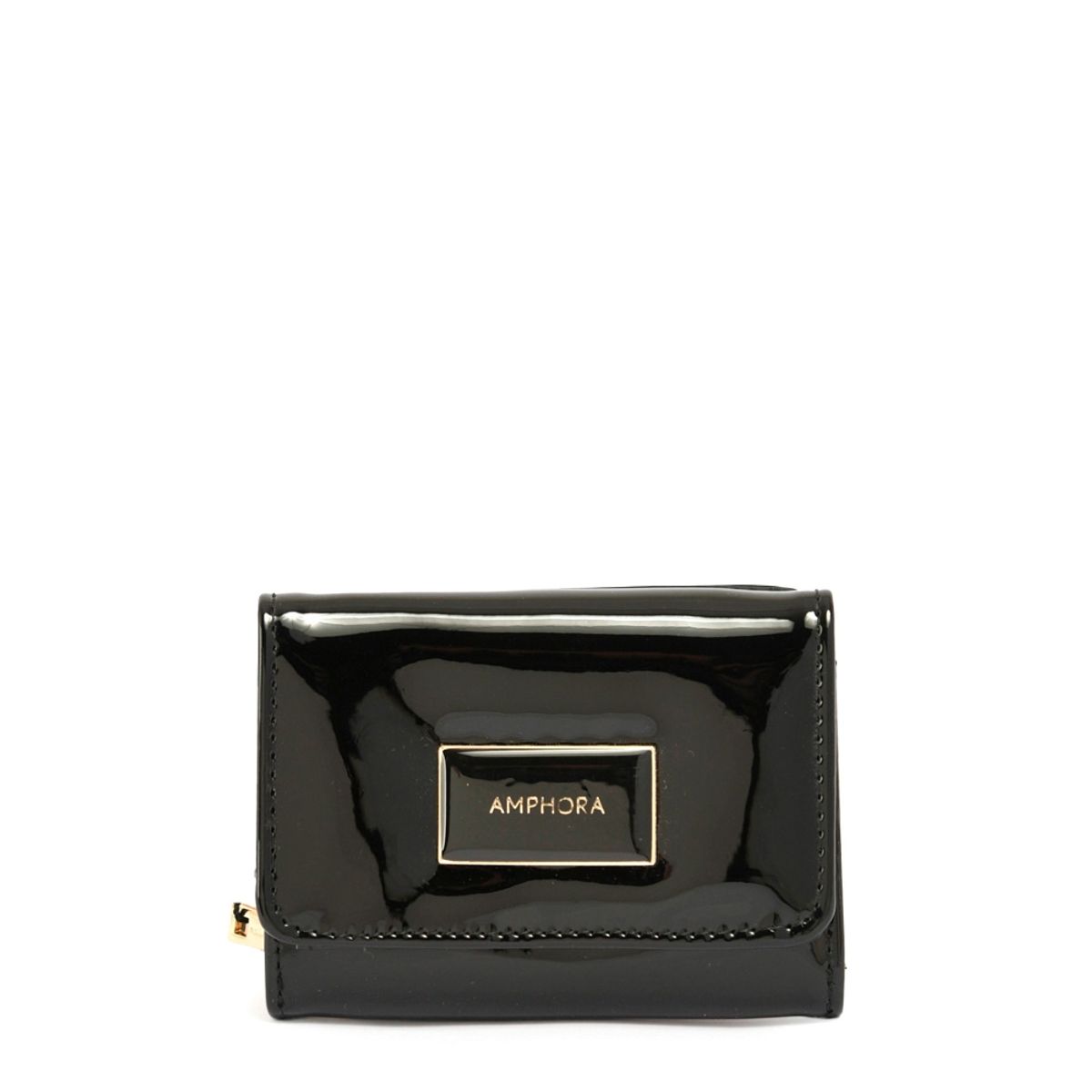AMPHORA - Crass billetera cierre exterior chica negro