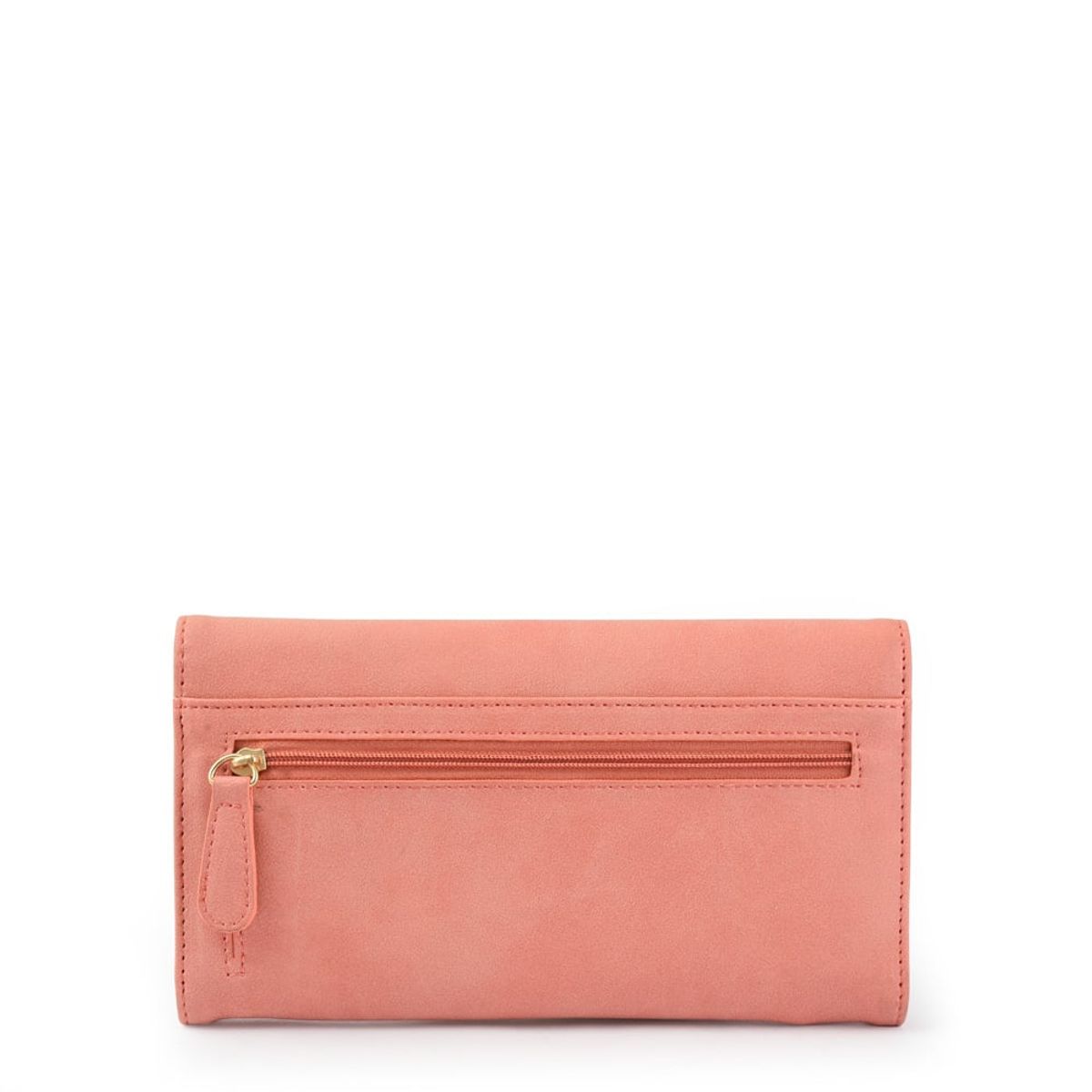 AMPHORA - Chequera con flap eleonor damasco