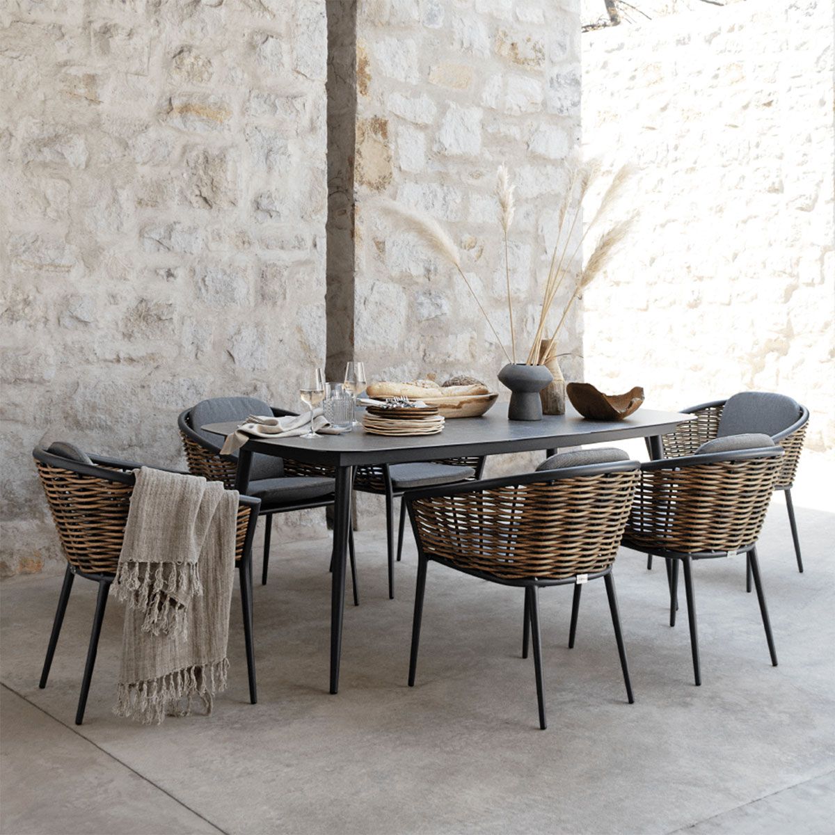 ROSEN - Juego Comedor de Terraza Rosen Namua 6 Personas