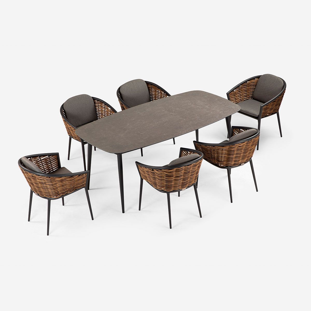 ROSEN - Juego Comedor de Terraza Rosen Namua 6 Personas