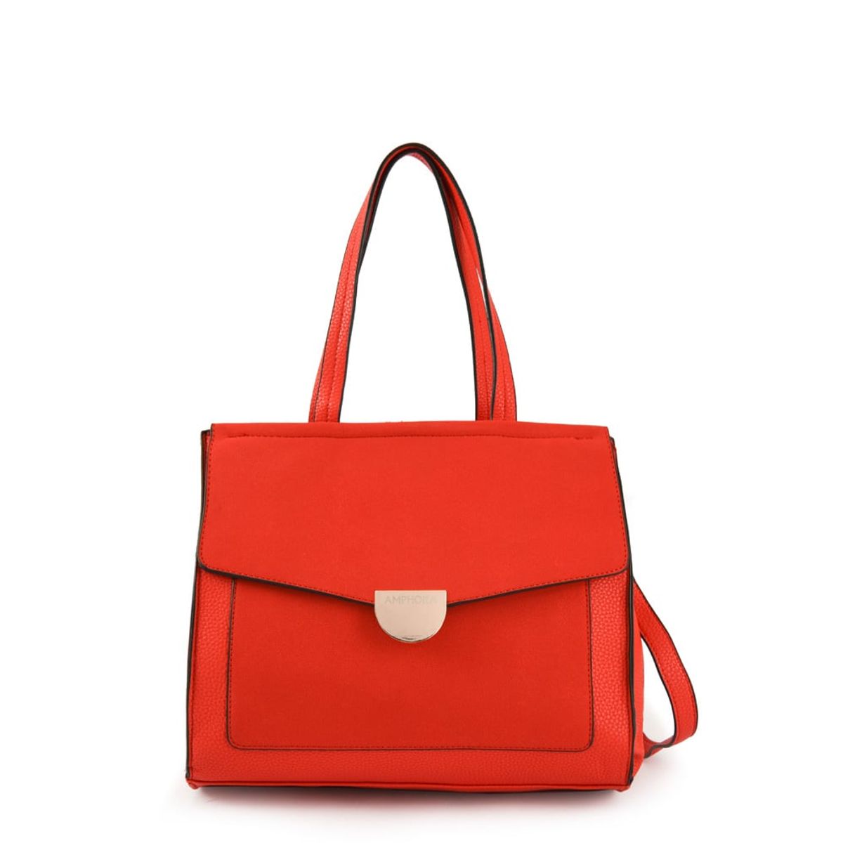 AMPHORA - Cartera Dos Asas Tres divisiones mediana noly rojo