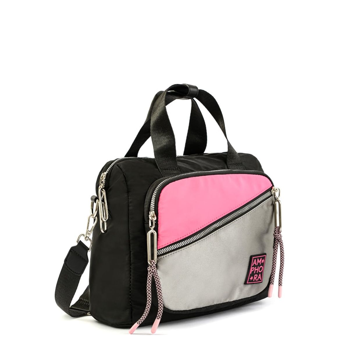 AMPHORA - Cartera Dos Asas gianna mediana negro