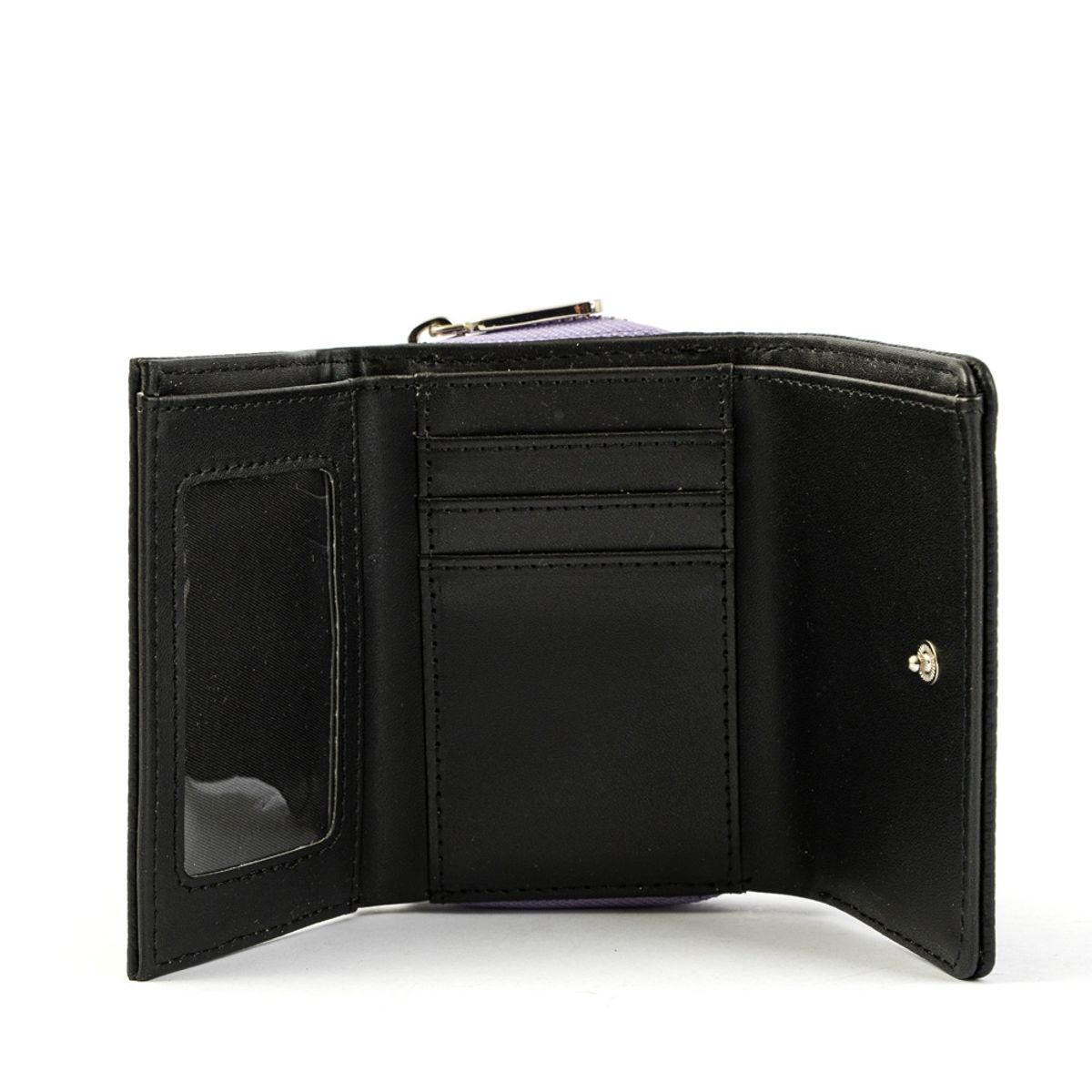 AMPHORA - Billetera Cierre Exterior Pequeña Milane Negro