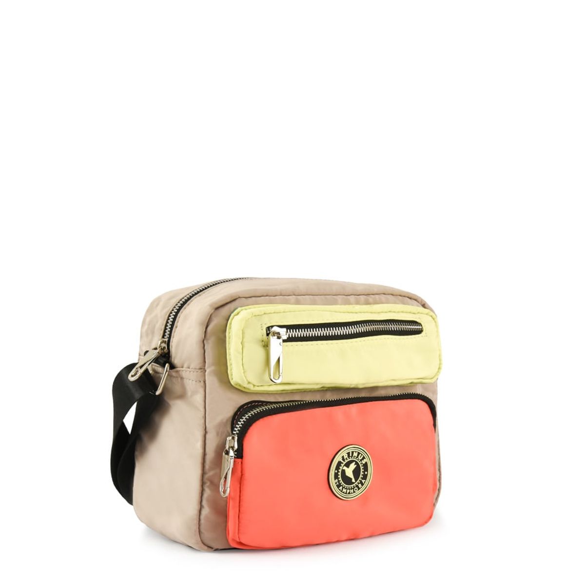 TRINUS - Cartera bandolera silvie mediana taupe