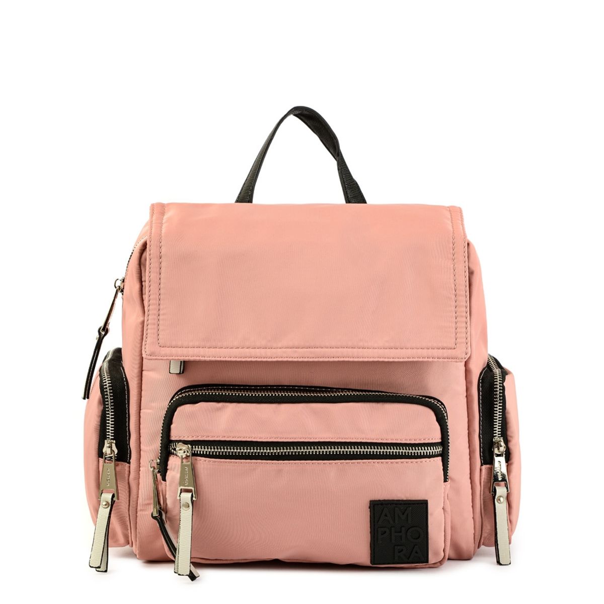 AMPHORA - Harmonie mochila con tapa rosado