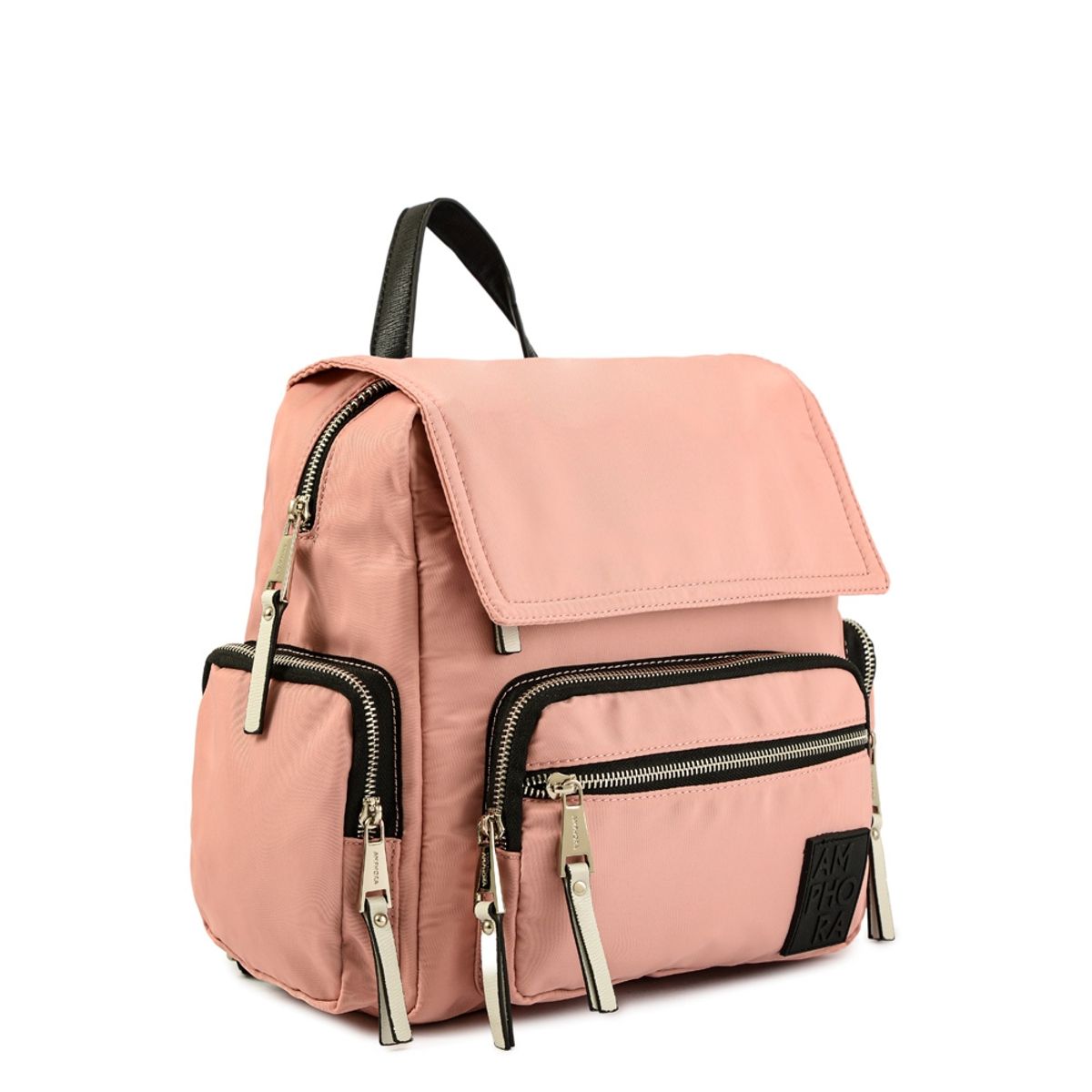 AMPHORA - Harmonie mochila con tapa rosado