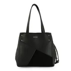 AMPHORA - Cartera Dos Asas Tres divisiones mediana noix negro