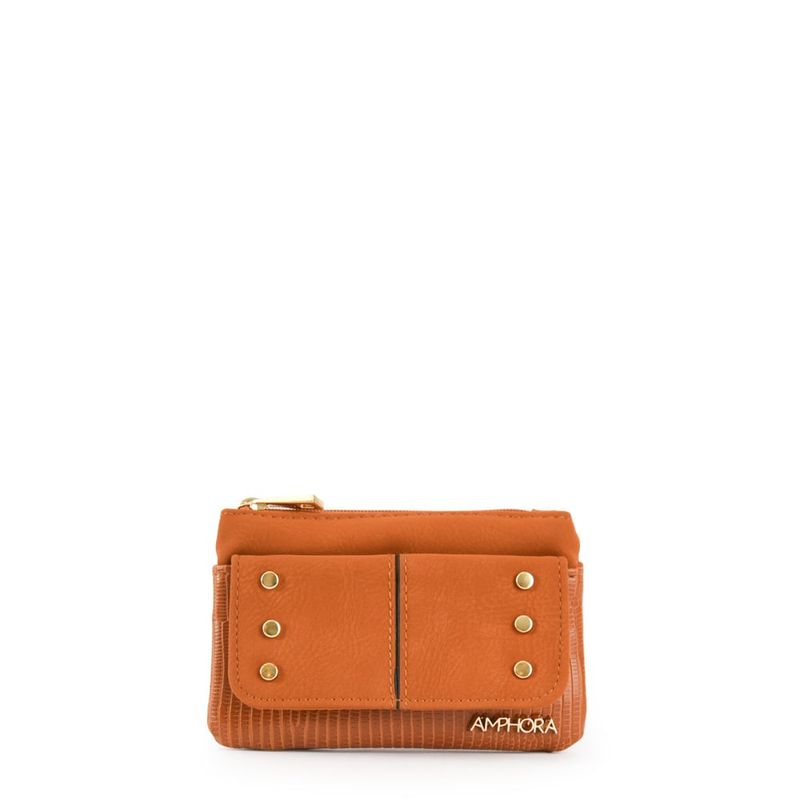 AMPHORA - Monedero rectangular alisha cafe medio