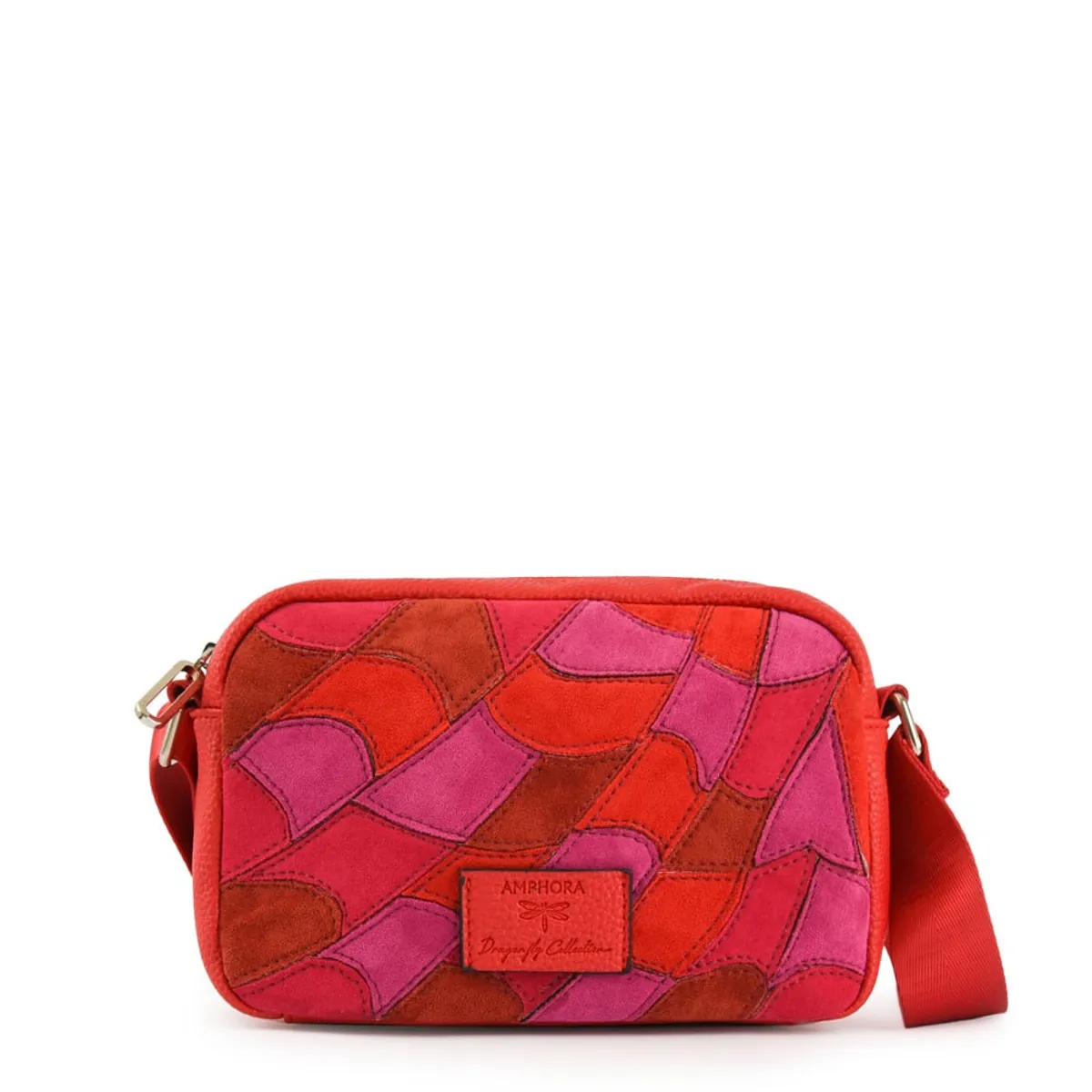 AMPHORA - Cartera Bandolera libelula pequeña rojo