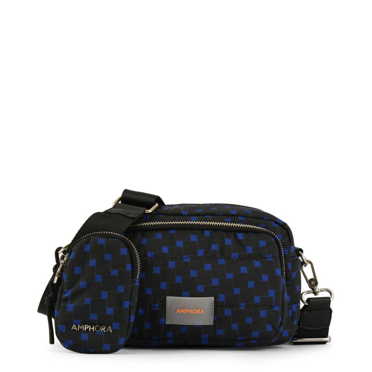 AMPHORA - Cartera bandolera anette pequeña negro