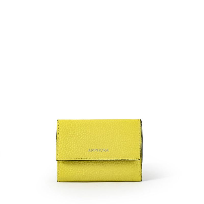 AMPHORA - Billetera doble flap geralda amarillo