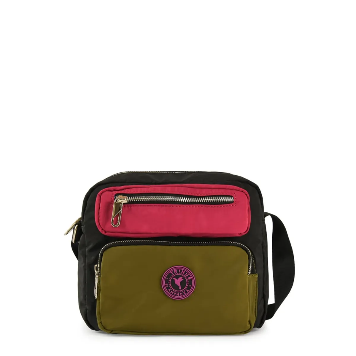 TRINUS - Cartera bandolera silvie mediana negro