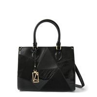 Cartera tote geo mediana negro