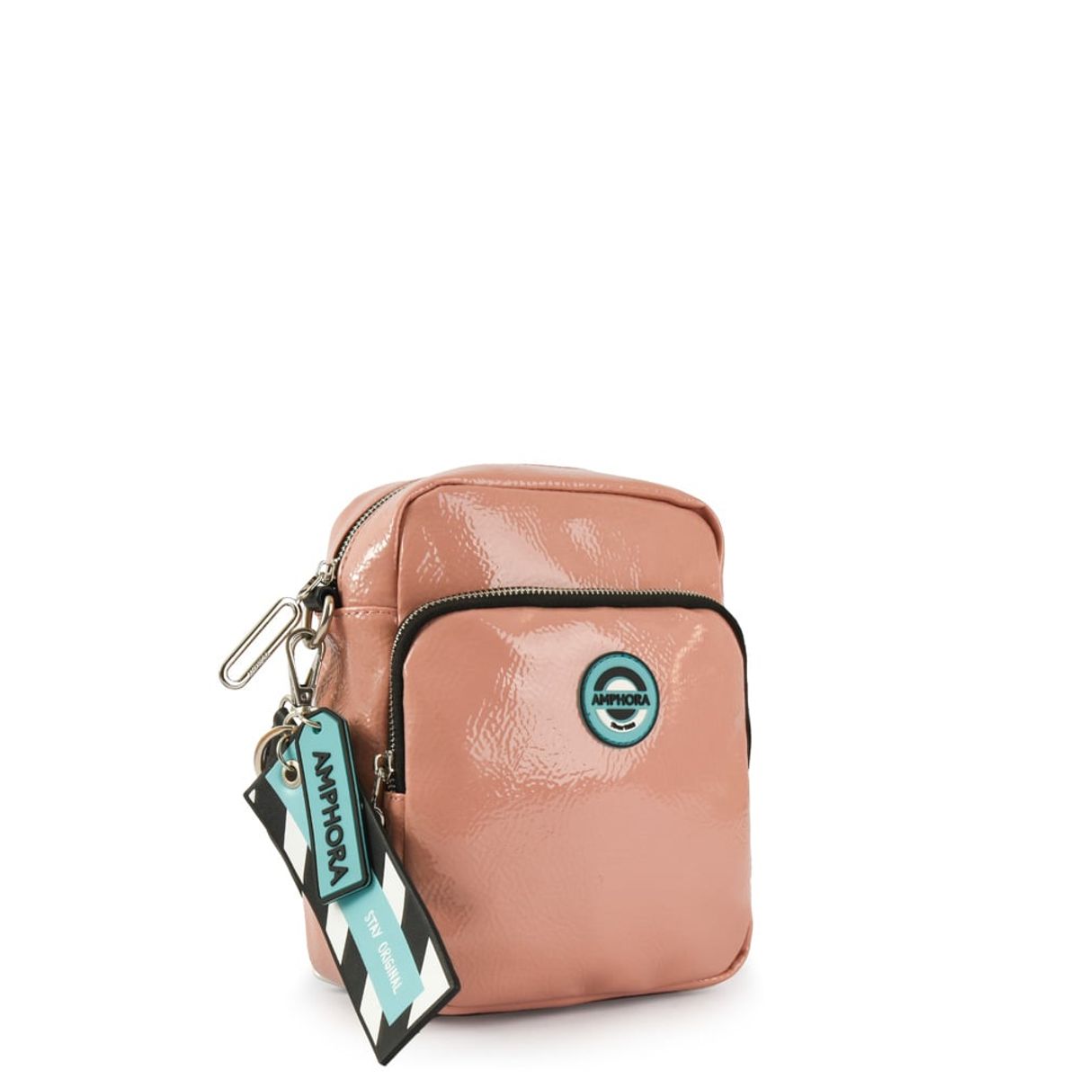 AMPHORA - Cartera Bandolera Pequeña Anne-Claire Rosa Viejo