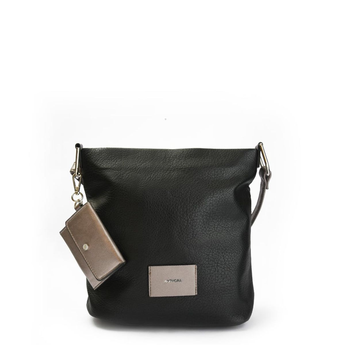 AMPHORA - Cartera Bandolera Grande Pitty Negro