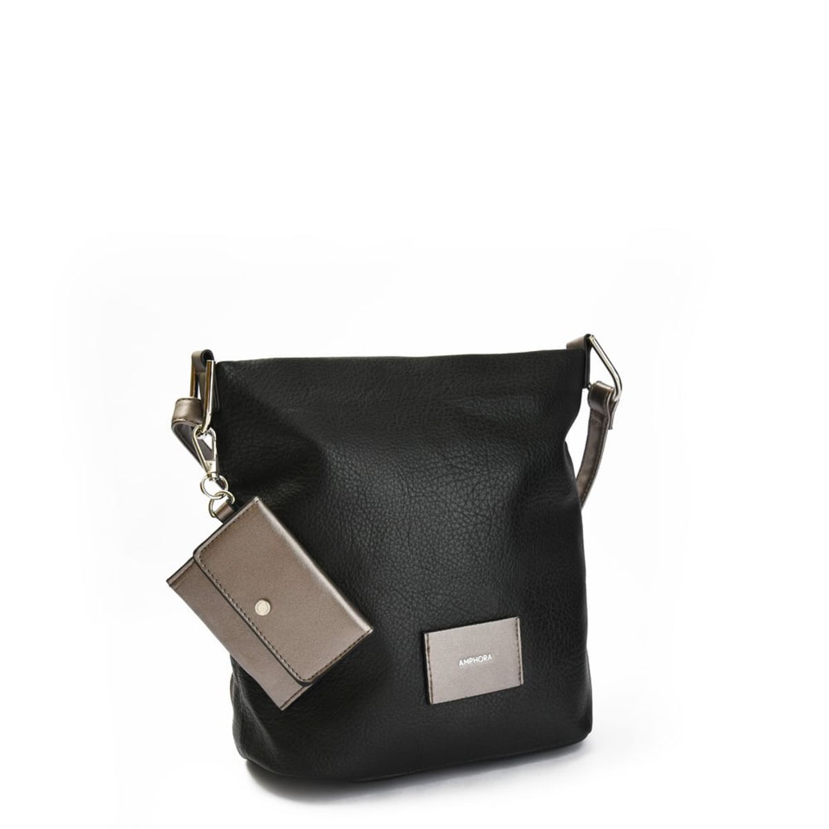 AMPHORA - Cartera Bandolera Grande Pitty Negro