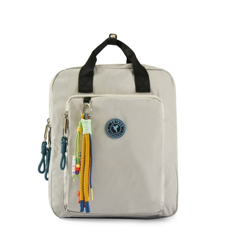 TRINUS - Nara Mochila Porta Notebook Gris Claro