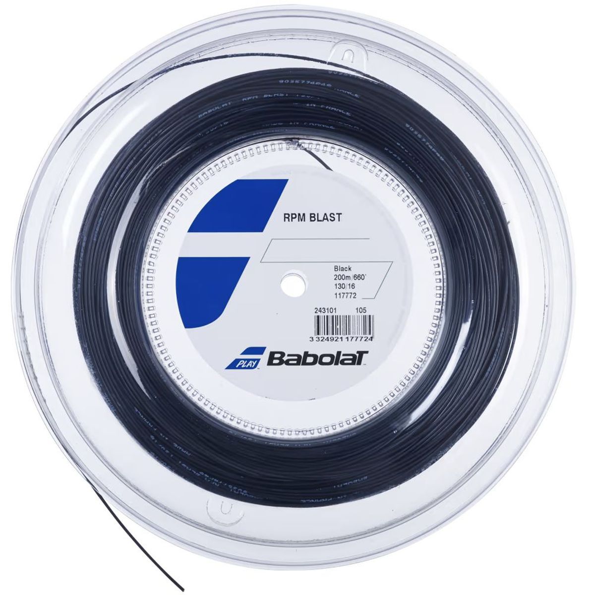 BABOLAT - CUERDA TENIS BABOLAT RPM BLAST 1.30 X 200 MTS (NEGRO)