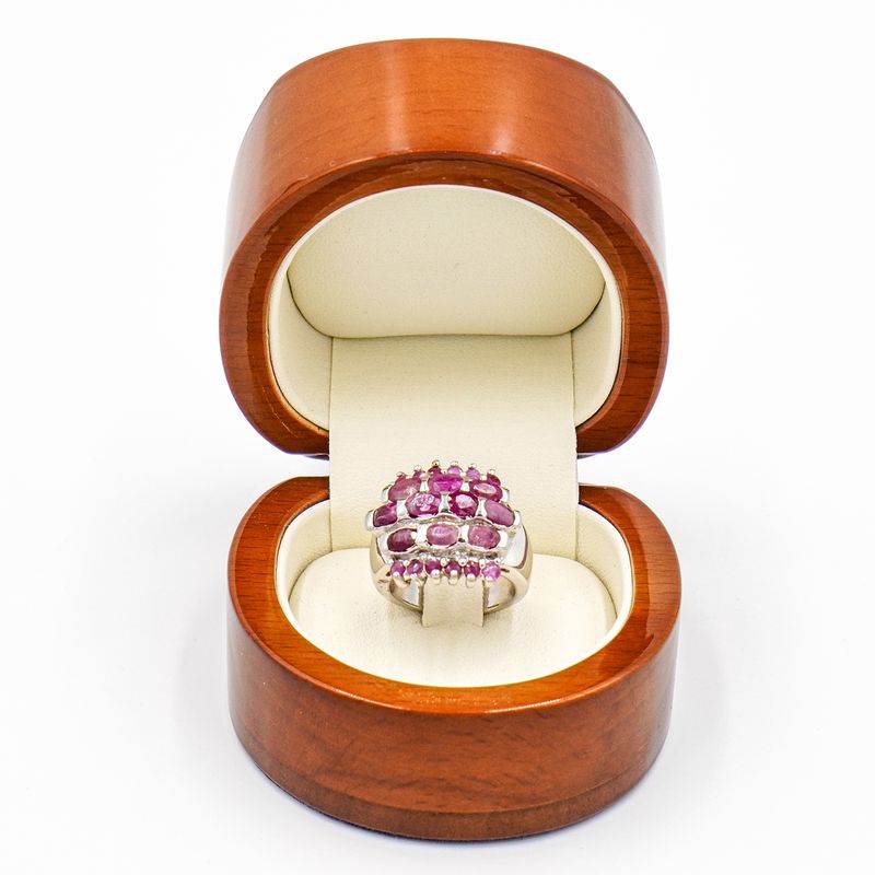 GENERICO - Anillo Fino Bloom Rubi Natural