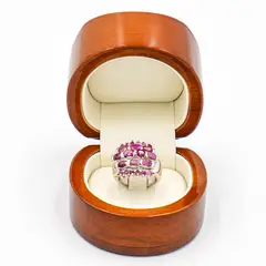 GENERICO - Anillo Fino Bloom Rubi Natural