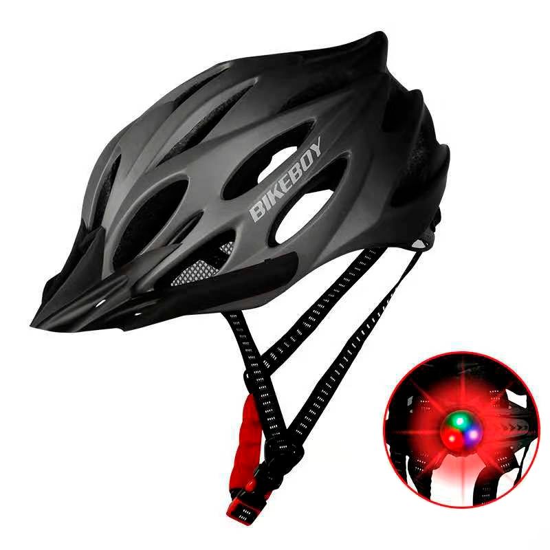 DEFENSOR FOREVER - Casco Adulto De Bicicleta Mtb Con Luz Gris