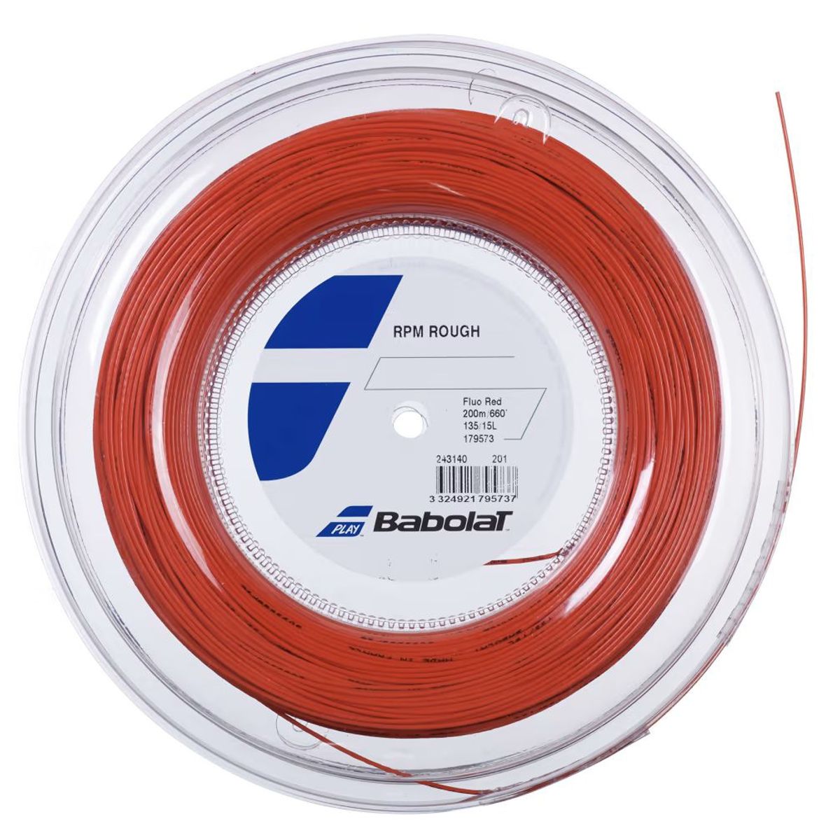 BABOLAT - CUERDA TENIS BABOLAT RPM ROUGH 1.30 X 200 MTS (ROJO FLUOR)