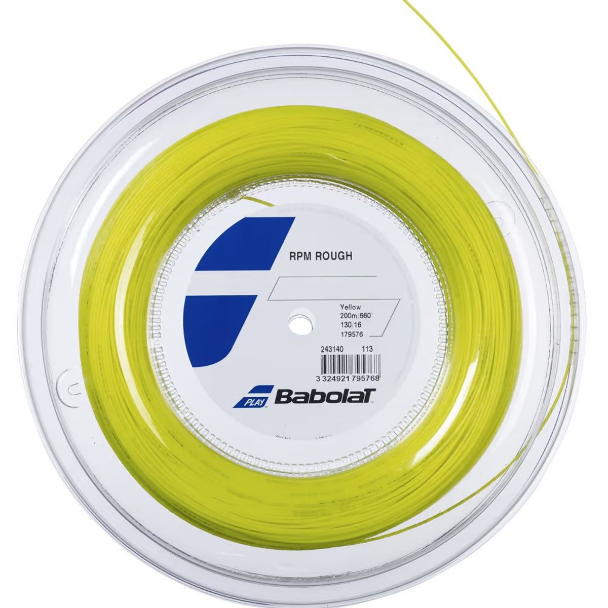 BABOLAT - CUERDA TENIS BABOLAT RPM ROUGH 1.30 X 200 MTS (AMARILLO)