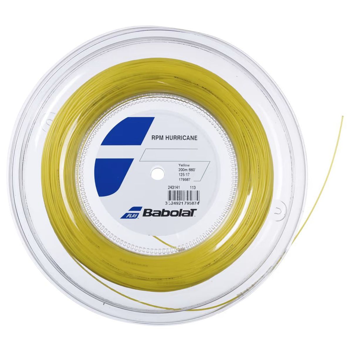 BABOLAT - CUERDA TENIS BABOLAT RPM HURRICANE 1.30 X 200 MTS (AMARILLO)