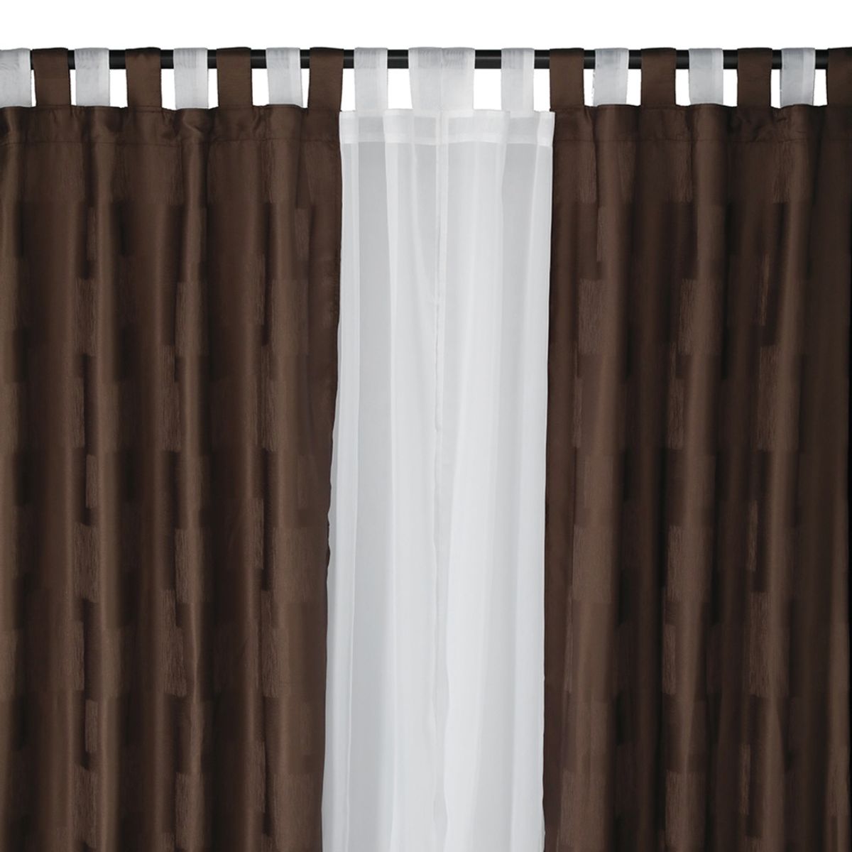 CHANTILLY - Cortina jacquard 10 pcs capital 145x220 - chocolate CHANTILLY