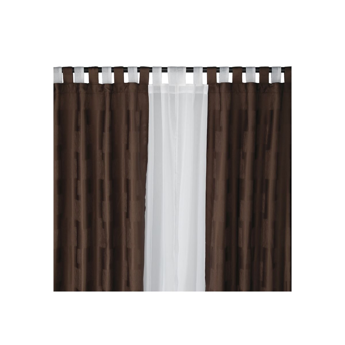 CHANTILLY - Cortina jacquard 10 pcs capital 145x220 - chocolate CHANTILLY