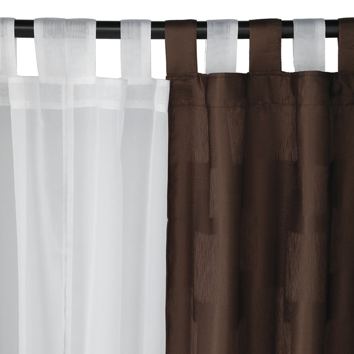CHANTILLY - Cortina jacquard 10 pcs capital 145x220 - chocolate CHANTILLY