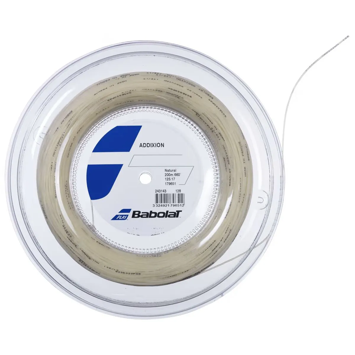 BABOLAT - CUERDA TENIS BABOLAT ADDIXION 1.30 X 200 MTS (NATURAL)