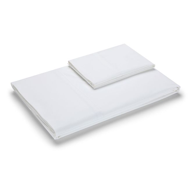ROSEN - Sábana 200 Hilos Algodón Lisa CopperHealth Blanca 2 Plazas