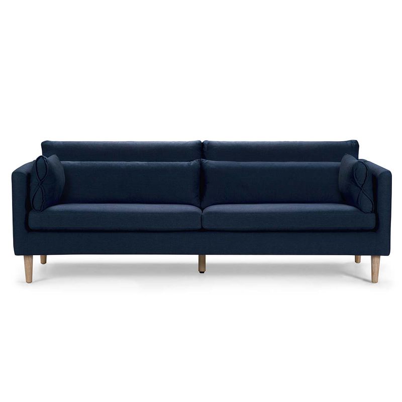ROSEN - Sofá Rosen Vesterbro 3 Cuerpos Tela Azul