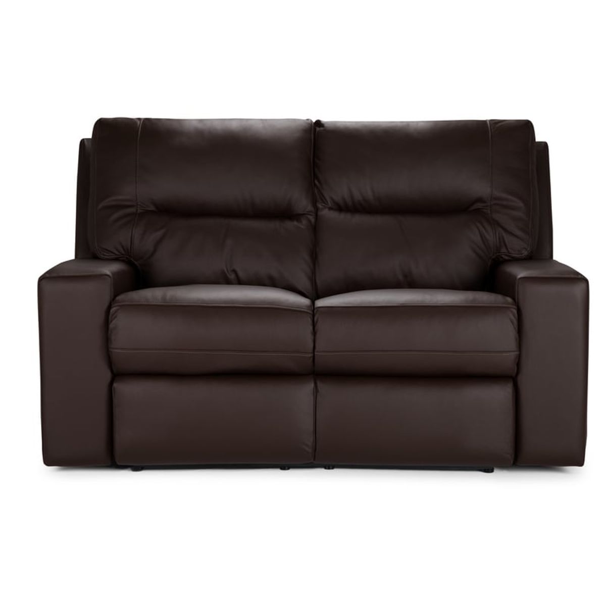 ROSEN - Sofá Reclinable Tolstoi 2 Cpos Cuero Madrás Marrón - ROSEN