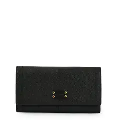 AMPHORA - Chequera new eyelet cuero doble grande negro