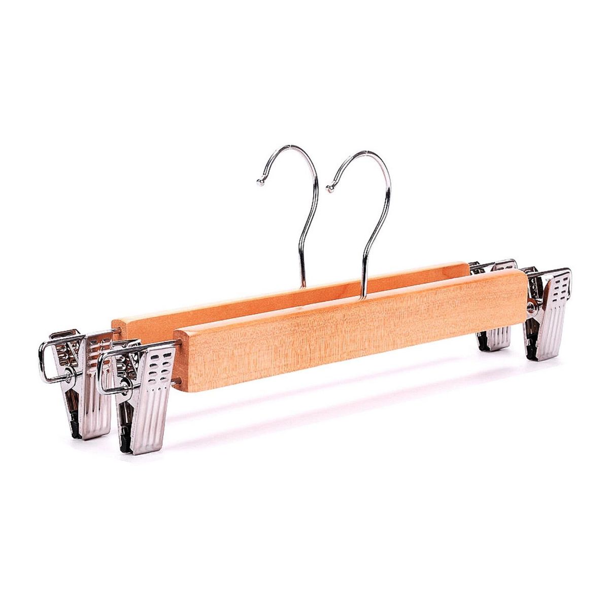 CRUSEC - Pack 10 Colgador De Ropa De Madera Pinzas Gancho Ajustables