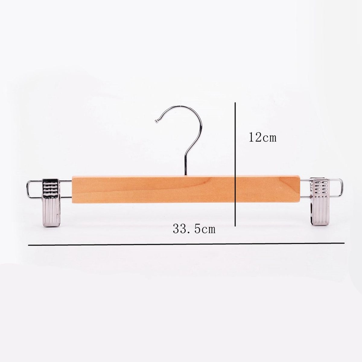 CRUSEC - Pack 10 Colgador De Ropa De Madera Pinzas Gancho Ajustables