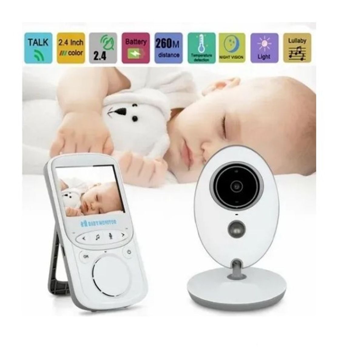 OFERTABKN - Cámara Original Bebe Monitor Pantalla Bebe Nocturno Vb605