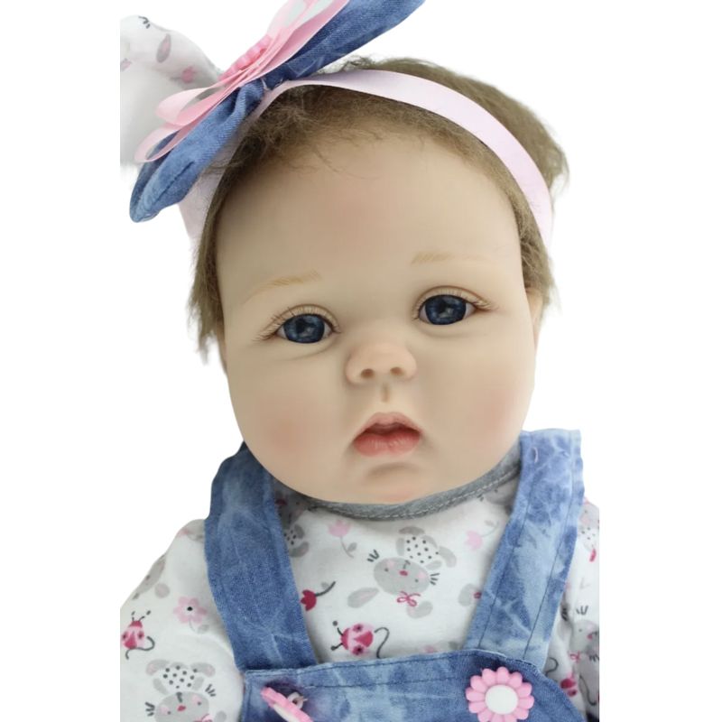 FRANAFOR - Bebe Reborn Muñeca Realista Silicona Suave Grande 55cm