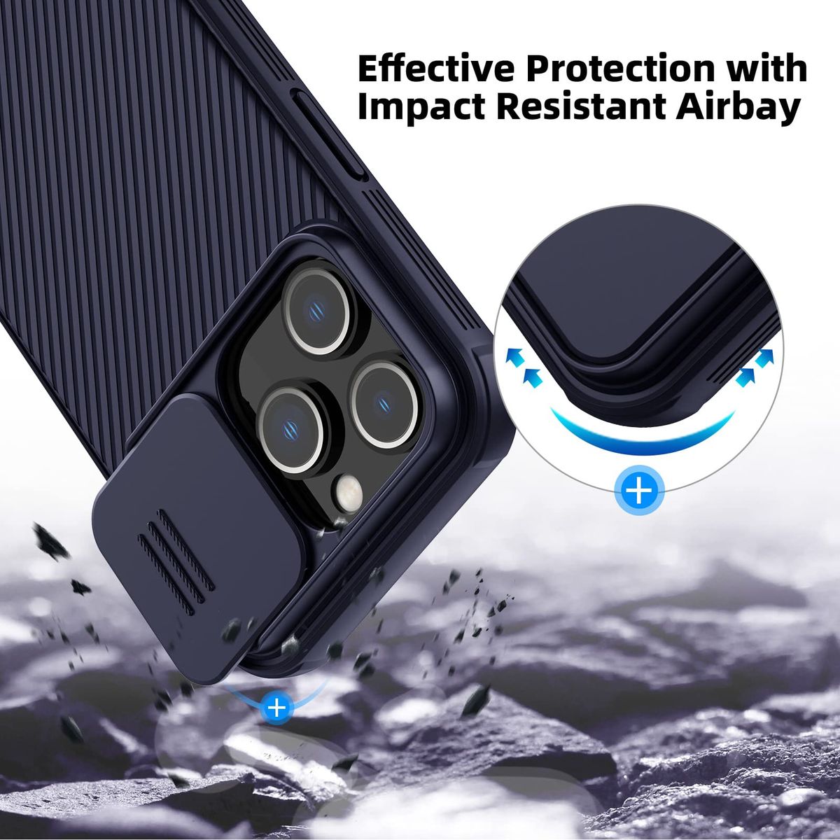 NILLKIN - Carcasa Nillkin Camshield Pro Para iPhone 14 Pro - Purpura Oscuro