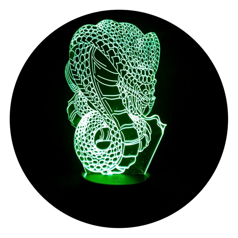 3DILUTION - Lámpara de Mesa 3d Cobra Base Negra