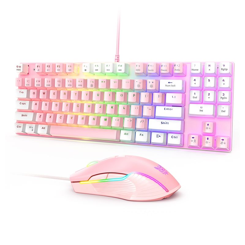 GENERICO - KIT GAMER TECLADO G25 MAS MOUSE CW905 ROSADO